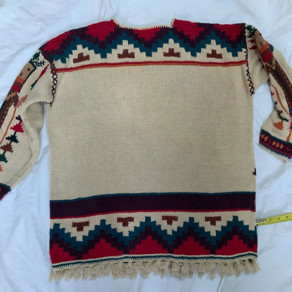 Hand Knit Southwestern Sweater by Knitting Needles (size L) - Picture 2 of 6